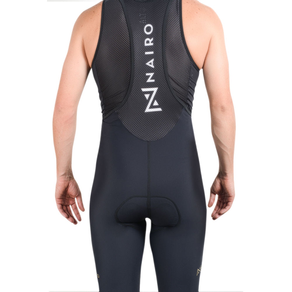 BIB SHORT H SIN COSTURAS APLIQUE DORADO